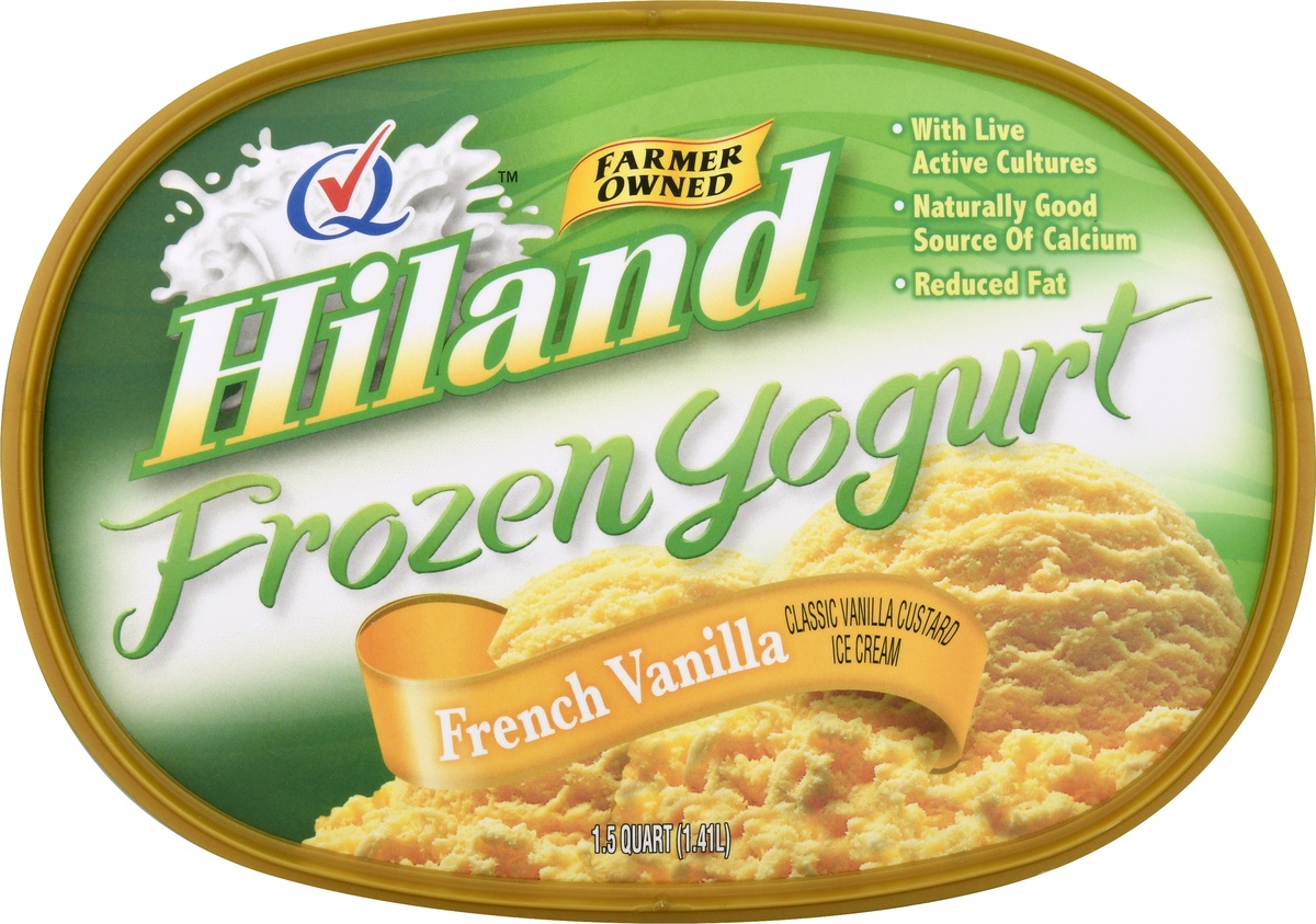 slide 6 of 10, Hiland Dairy Frozen Yogurt French Vanilla, 48 oz