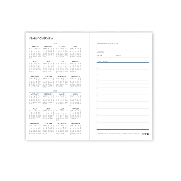 slide 3 of 4, Blue Sky Clear Monthly Planner, 3-5/8'' X 6-1/8'', Erin, January To December 2022, 132847, 1 ct