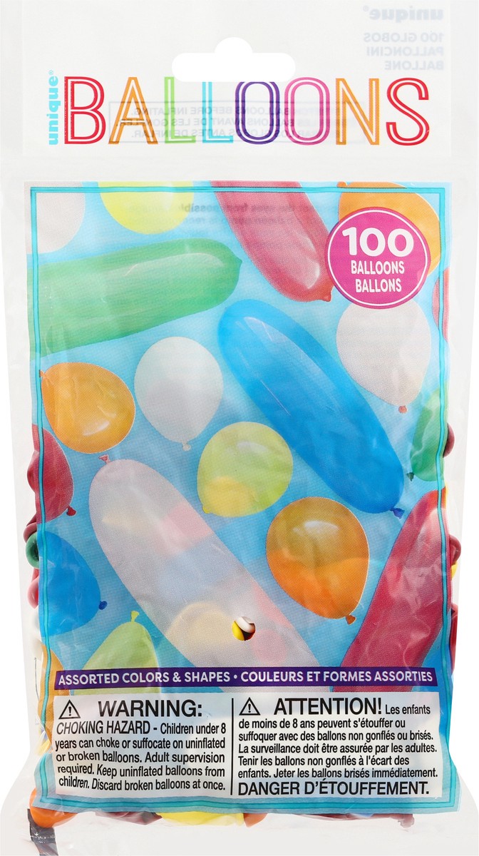 slide 5 of 6, Unique Balloons, 100 ct