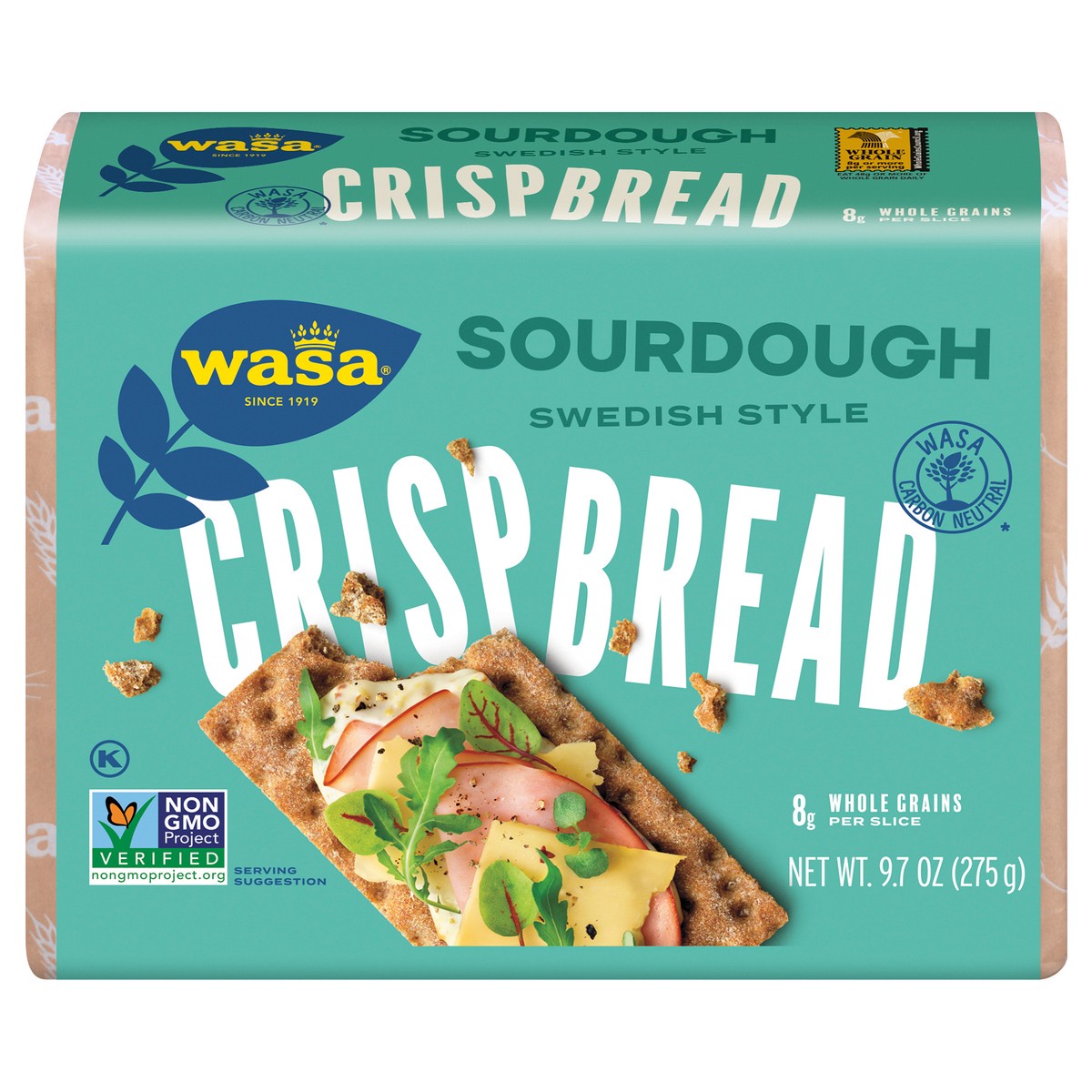 slide 1 of 7, Wasa Sourdough Swedish Crispbread, 9.7 oz