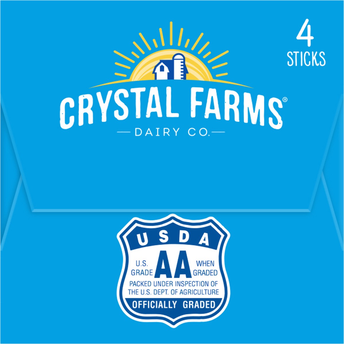 slide 2 of 8, Crystal Farms Unsalted Sweet Cream Butter, 16 oz