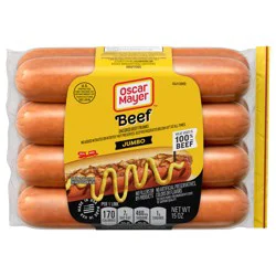 Oscar Mayer Jumbo Beef Franks Hot Dogs, 8 ct Pack