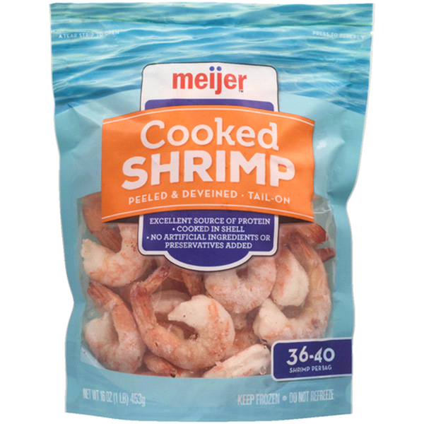 slide 1 of 1, Frederik's By Meijer Meijer Cooked Frozen Shrimp per lb, 16 oz