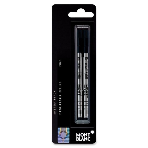 slide 1 of 2, Montblanc Refills, Rollerball, Fine Point, Black, Pack Of 2, 2 ct