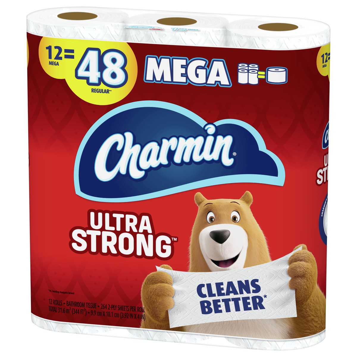 slide 3 of 5, Charmin Ultra Strong Toilet Paper Tissue Mega Rolls, 12 ct