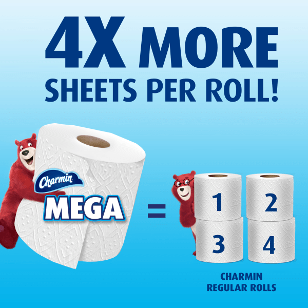 slide 5 of 5, Charmin Ultra Strong Mega Roll Toilet Paper, 12 ct