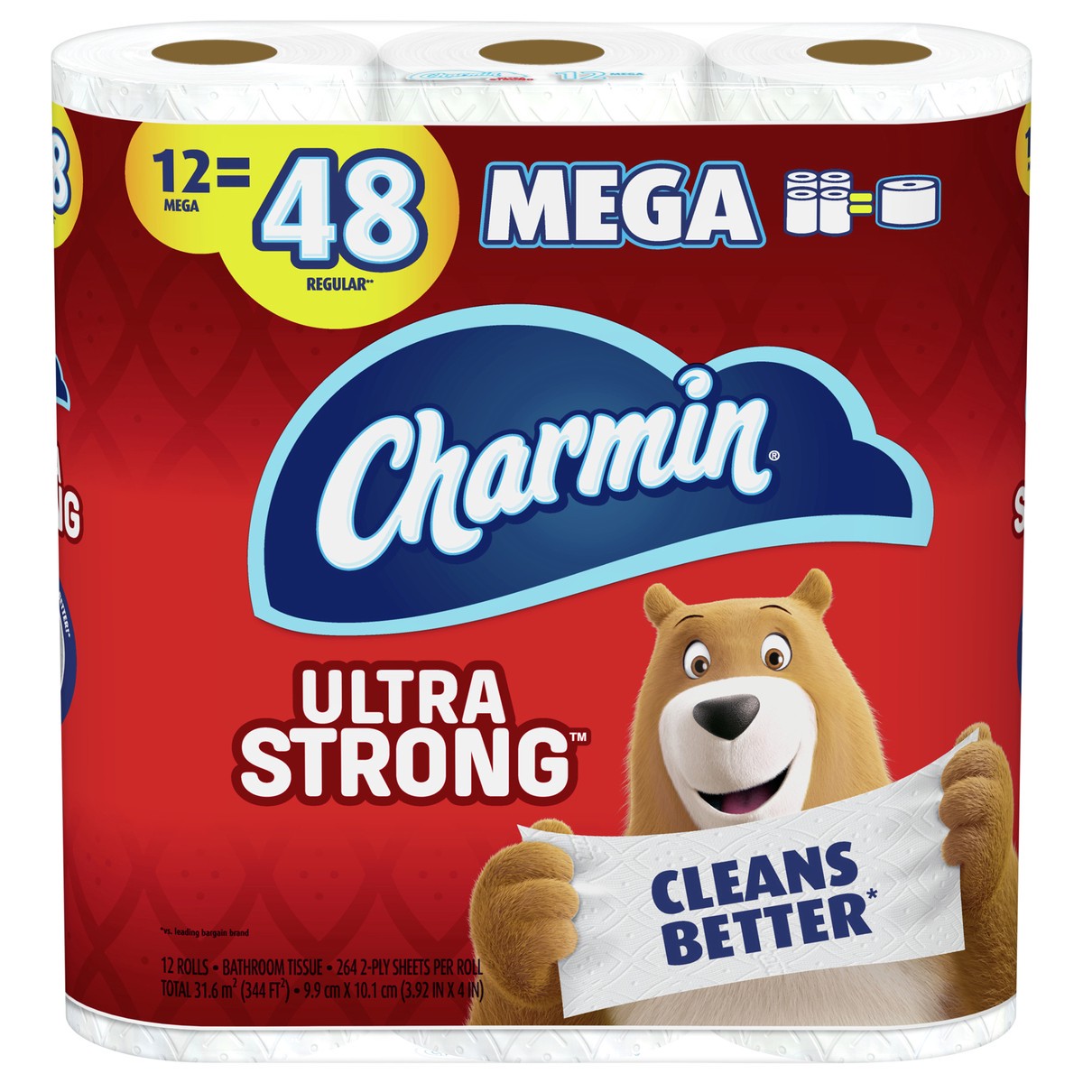 slide 1 of 5, Charmin Ultra Strong Toilet Paper Tissue Mega Rolls, 12 ct