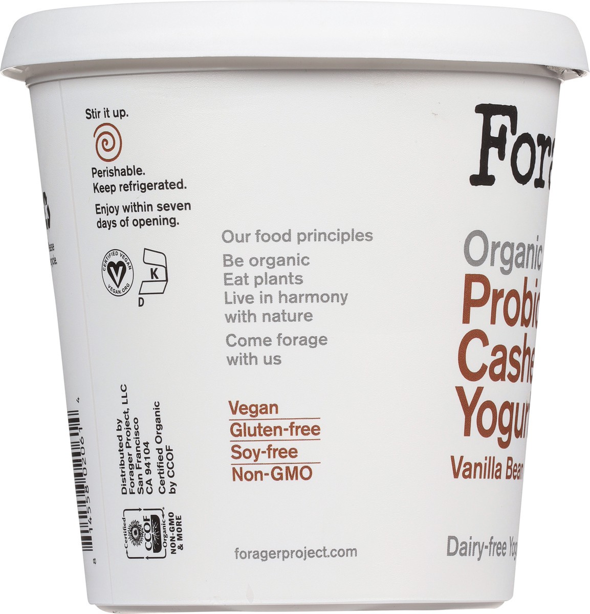 slide 3 of 9, Forager Project Organic Dairy-Free Cashewmilk Vanilla Bean Yogurt 24 oz, 24 oz