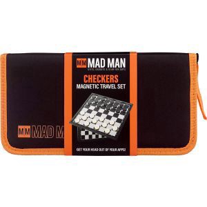 slide 1 of 1, MAD MAN Checkers Magnetic Travel Game Set, 1 ct