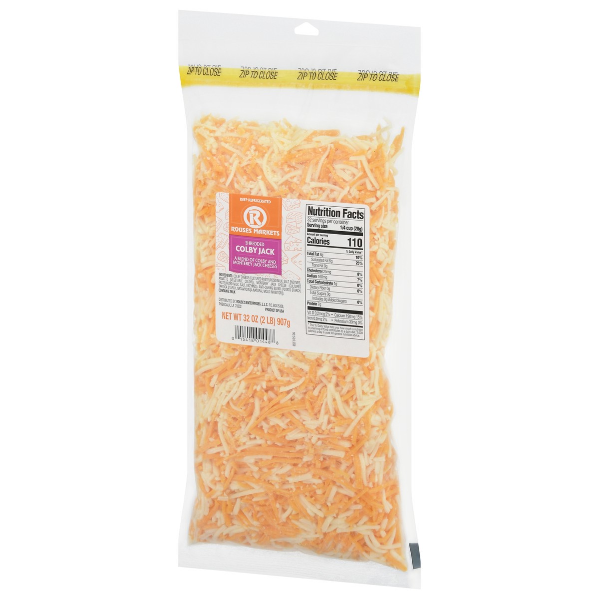 slide 9 of 12, Rouses Markets Colby Jack Shredded Cheese 32 oz, 32 oz