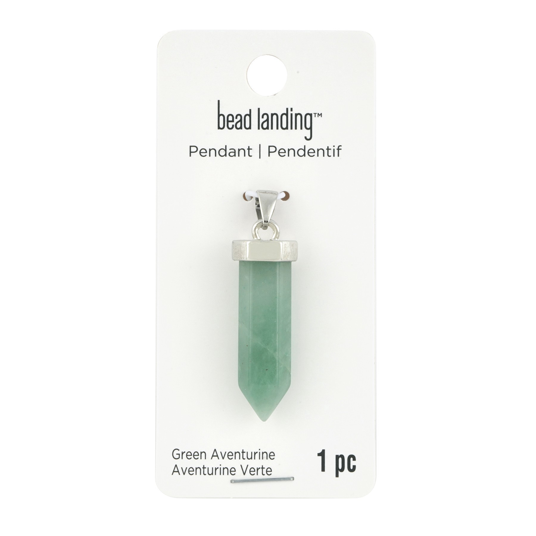 slide 2 of 3, Green Aventurine Prism Pendant By Bead Landing, 40mm x 12.5mm