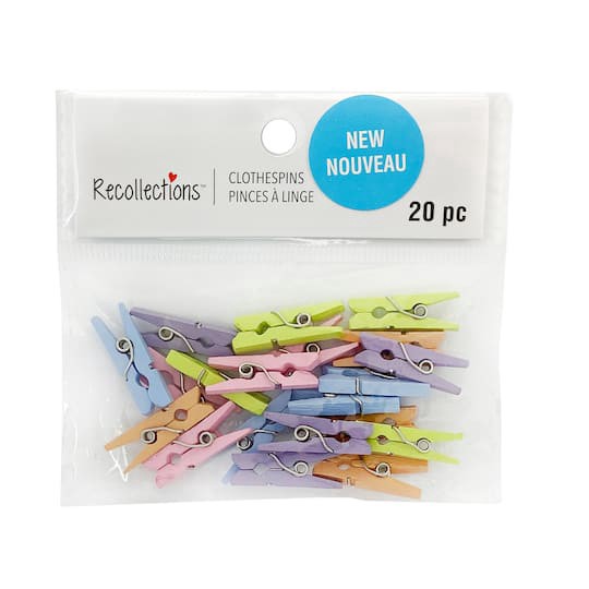 slide 1 of 4, Mini Pastel Clothespins By Recollections, 3mm x 25mm