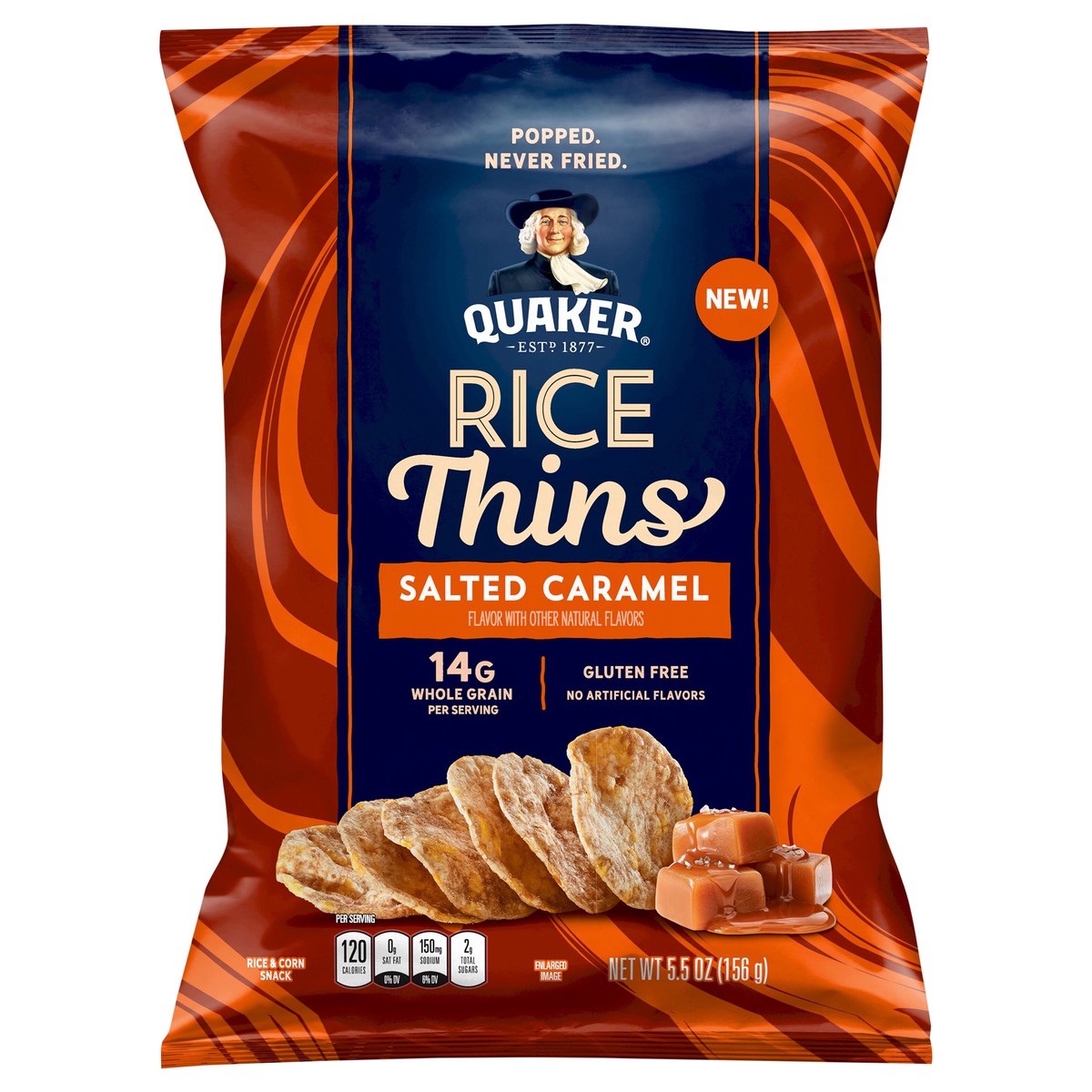 slide 1 of 3, Quaker Rice Thins, 5.5 oz