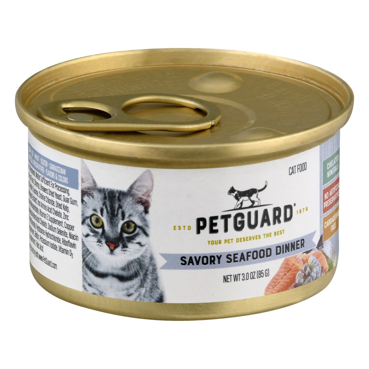 slide 2 of 9, PetGuard Canned Cat Food Savory Seafood, 3 oz