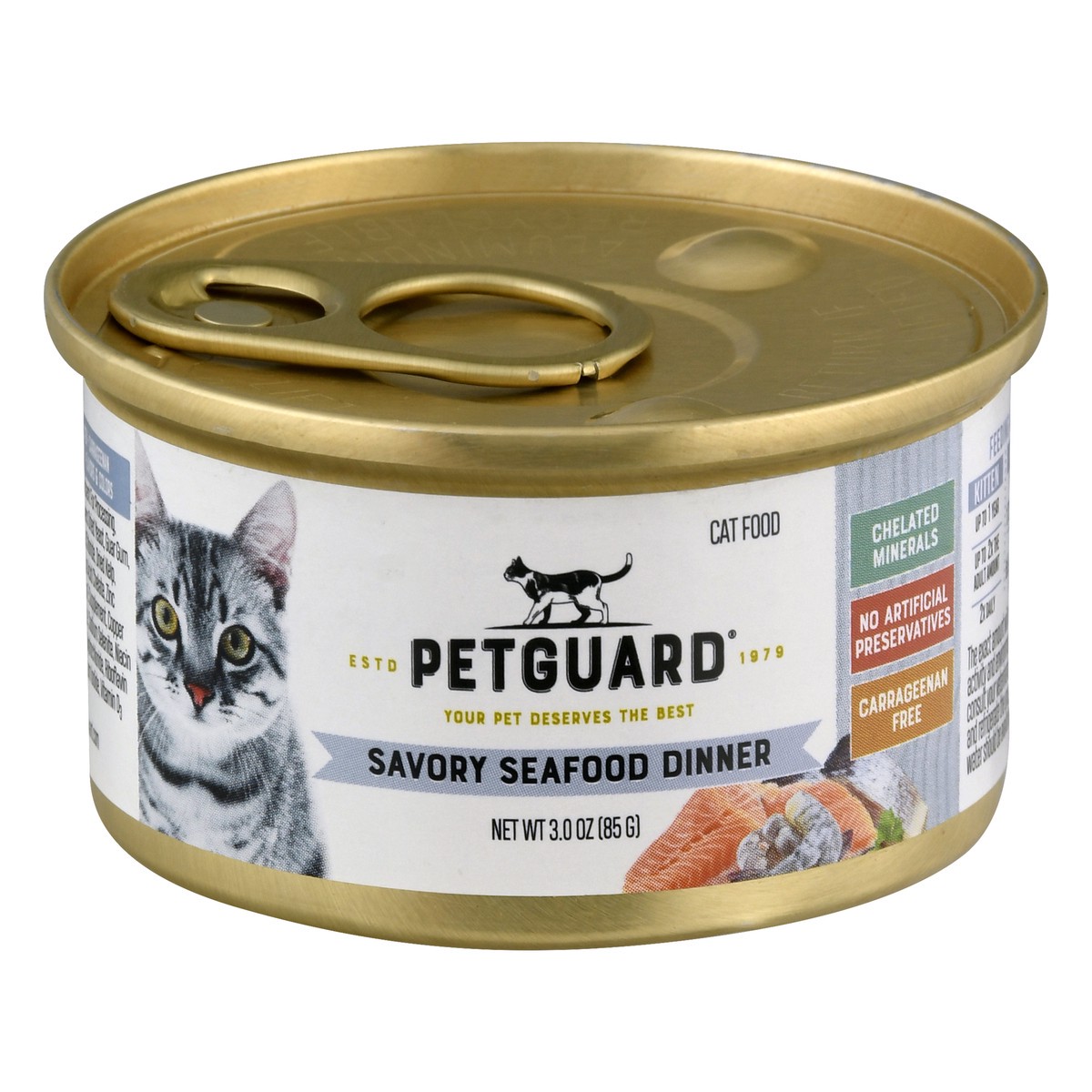 slide 1 of 9, PetGuard Canned Cat Food Savory Seafood, 3 oz