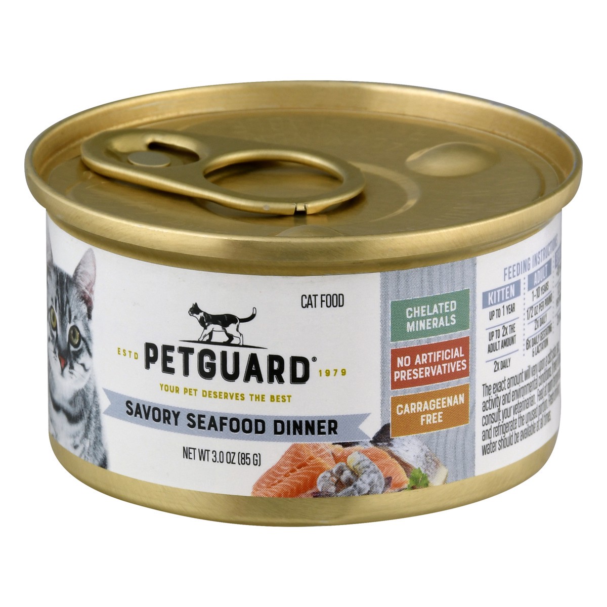 slide 3 of 9, PetGuard Canned Cat Food Savory Seafood, 3 oz