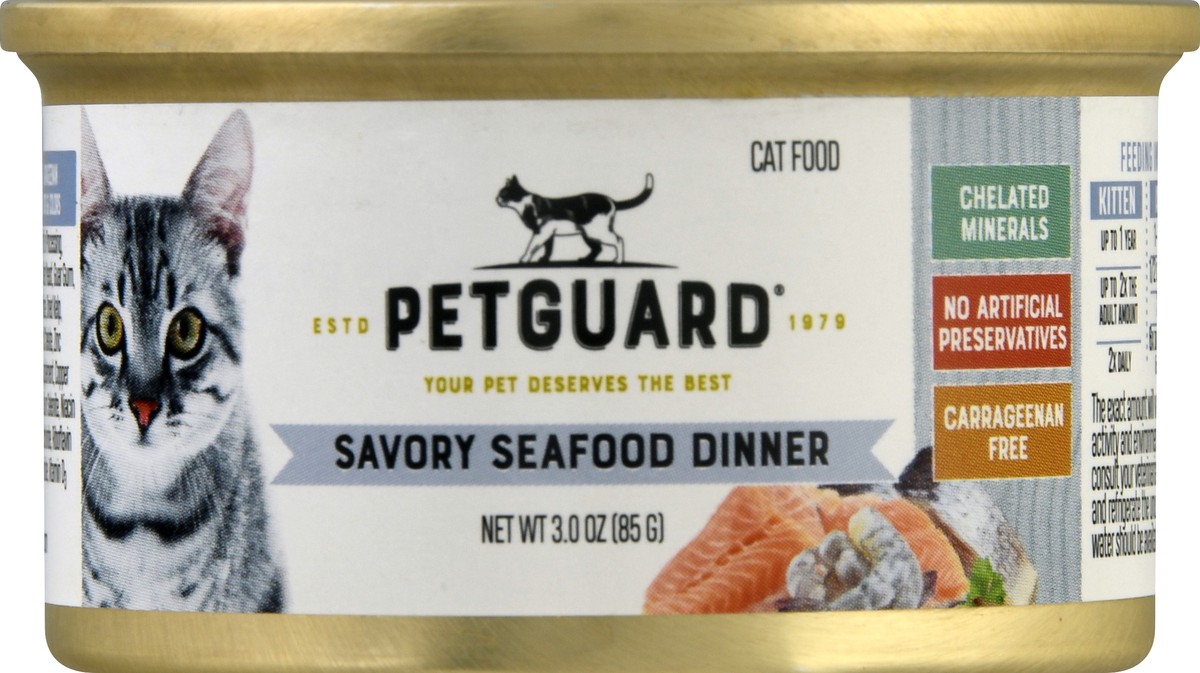 slide 8 of 9, PetGuard Canned Cat Food Savory Seafood, 3 oz