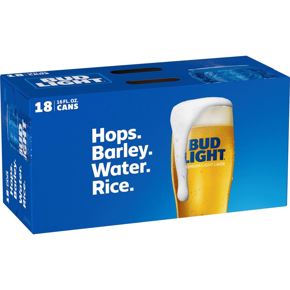 slide 2 of 2, Bud Light Beer, 18 Pack 16 fl. oz. Cans, 18 ct; 16 oz