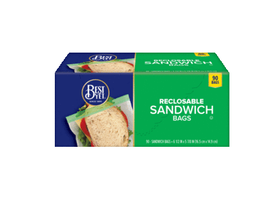 slide 1 of 1, Best Yet Reclose Sandwich Bag, 90 ct