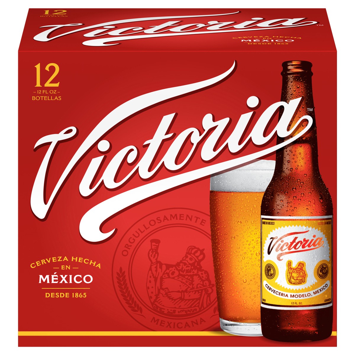 slide 1 of 6, Victoria Mexican Lager Beer, 12 pk 12 fl oz Bottles, 4.0% ABV, 144 fl. oz