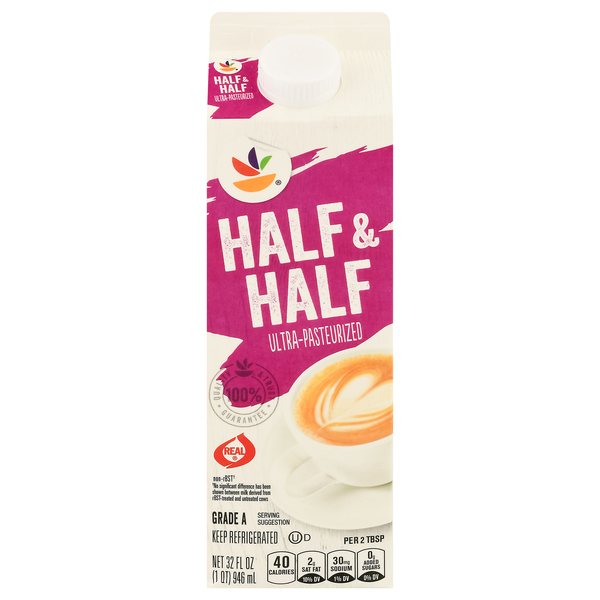 slide 1 of 1, Giant Half & Half Ultra Pasteurized, 1 qt