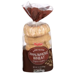 Hy-vee 100% Whole Wheat English Muffins