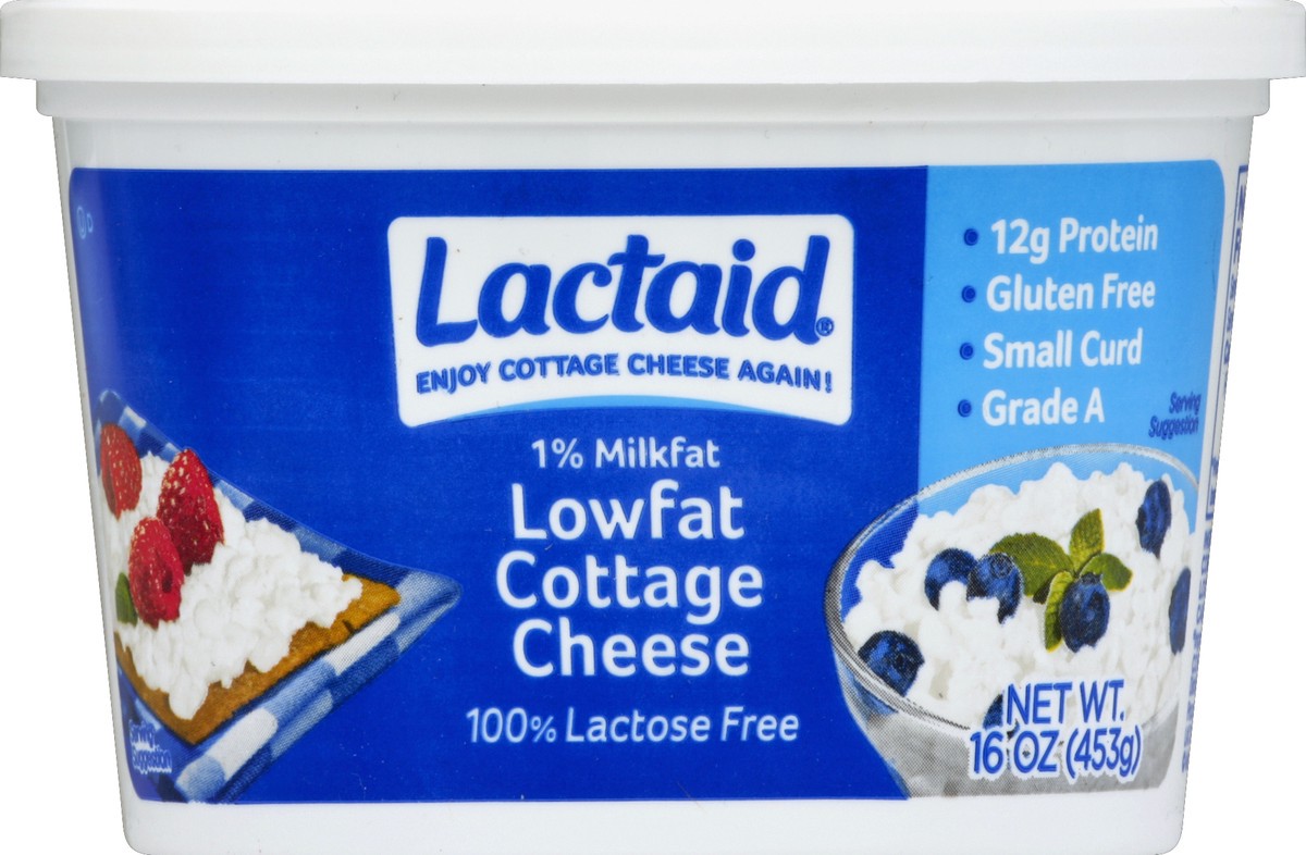 slide 3 of 3, Lactaid Lactose Free Lowfat Small Curd Cottage Cheese, 16 oz