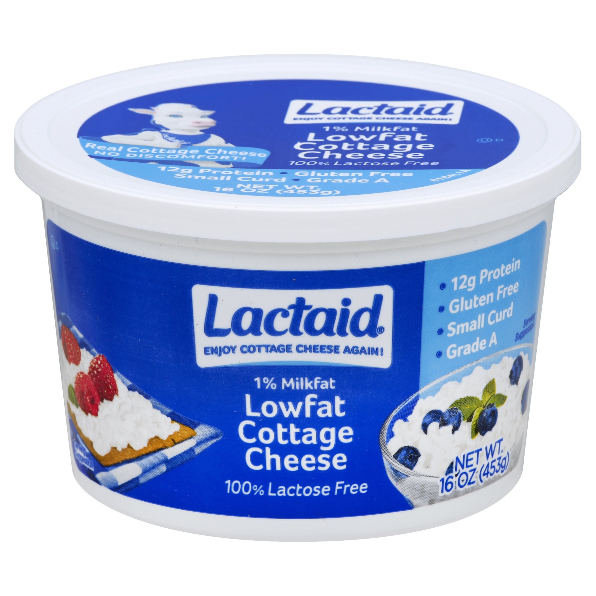 slide 1 of 3, Lactaid Lactose Free Lowfat Small Curd Cottage Cheese, 16 oz