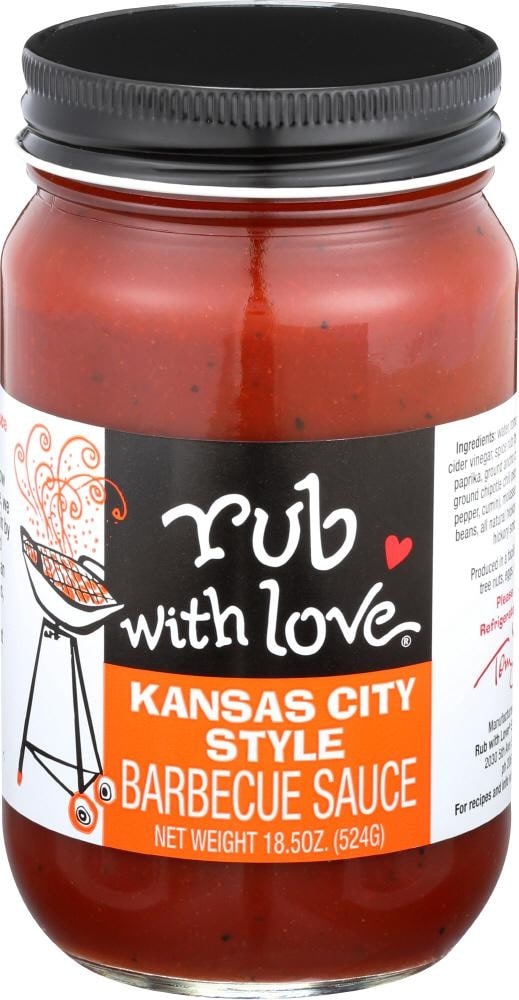 slide 1 of 1, Rub with Love Kansas City-Style BBQ Sauce, 18.5 oz