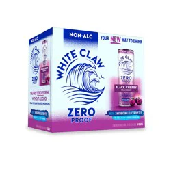 White Claw Zero Proof Black Cherry Cranberry, 6 Pack, 12 fl oz Cans