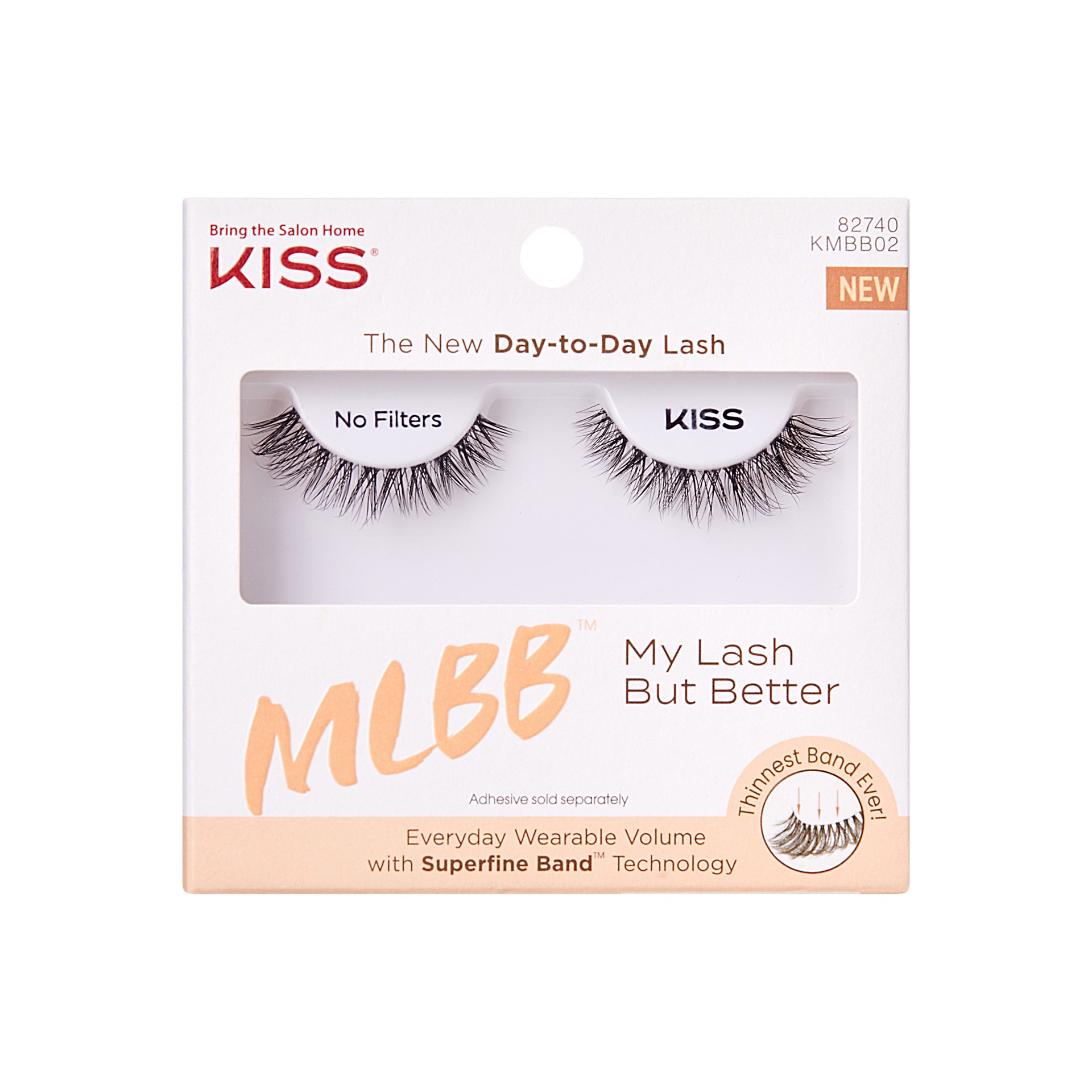 slide 1 of 5, KISS MLBB My Lash But Better False Eyelashes -Style 02, 1 ct