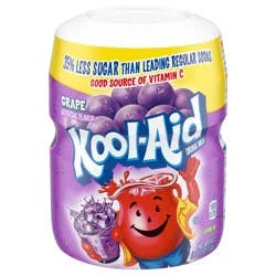 Kool-Aid Sugar-Sweetened Grape Powdered Soft Drink Mix, 19 oz Canister
