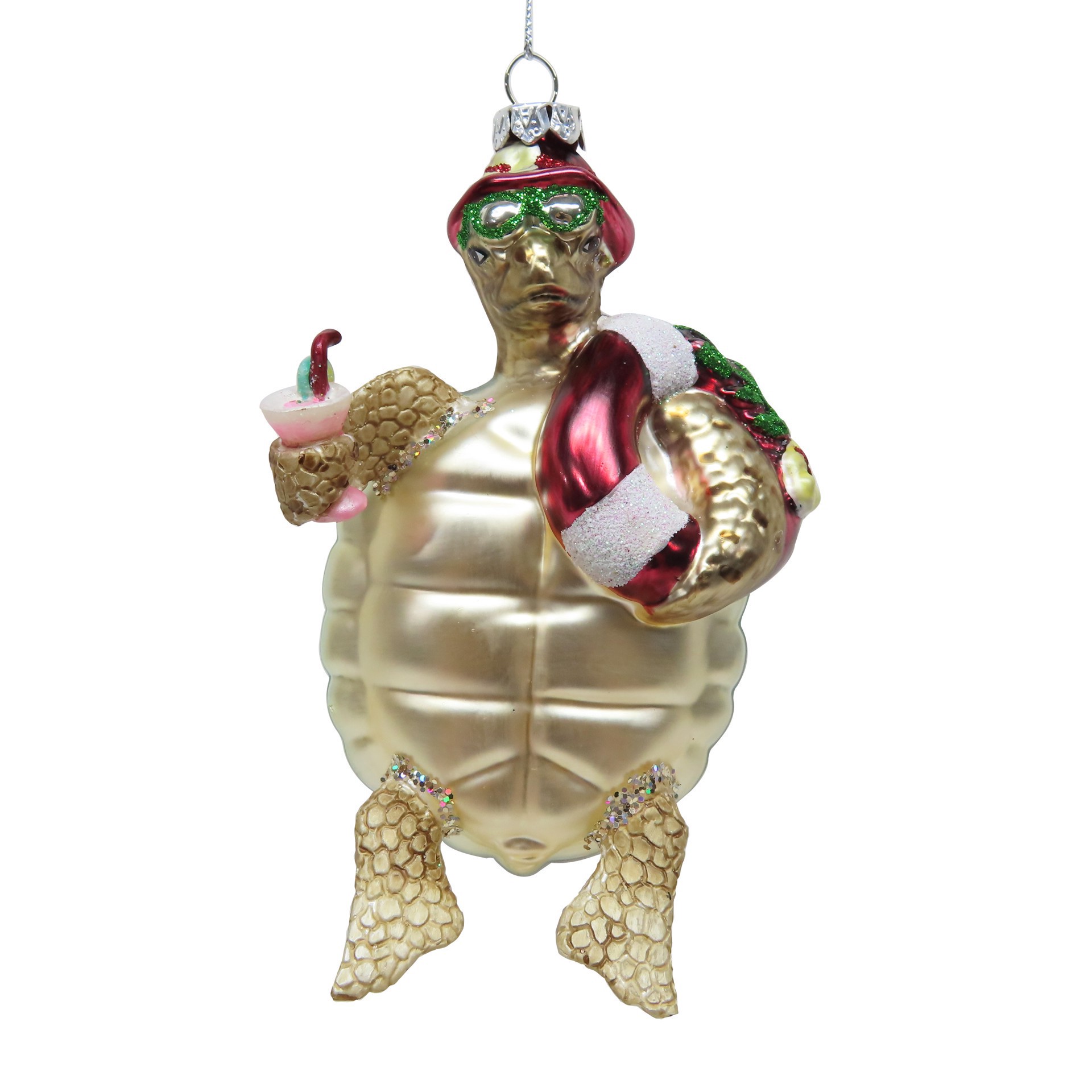 slide 2 of 2, 5.5" Beachy Glass Sea Turtle Ornament By Ashland, 3.3 in x 2 in x 5.5 in