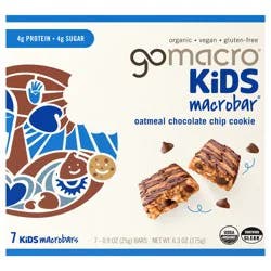 GoMacro Oatmeal Chocolate Chip Cookie Kids MacroBar 7ct Multipack