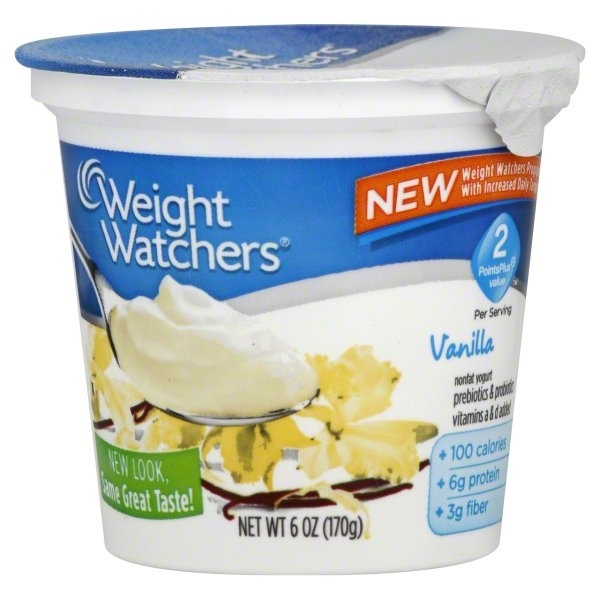 slide 1 of 1, Weight Watchers Yogurt, Nonfat, Vanilla, 6 oz