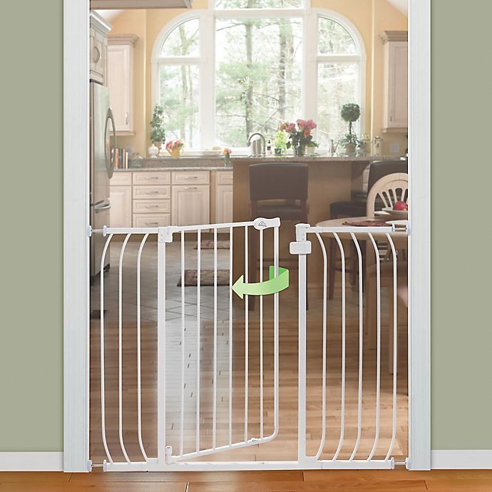 slide 2 of 6, Summer Infant Walk Thru Extra Tall Baby Gate (White Metal), 1 ct