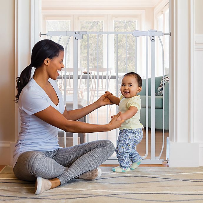 slide 5 of 6, Summer Infant Walk Thru Extra Tall Baby Gate (White Metal), 1 ct