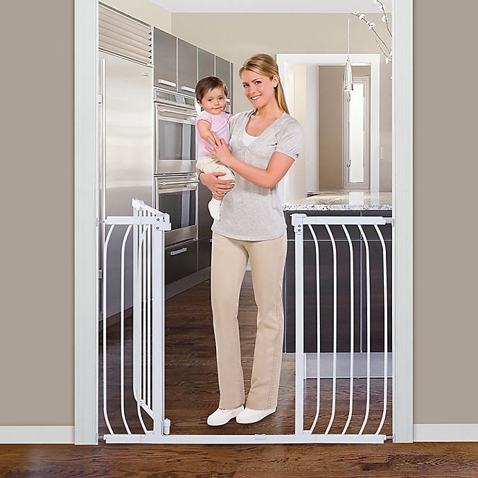 slide 6 of 6, Summer Infant Walk Thru Extra Tall Baby Gate (White Metal), 1 ct