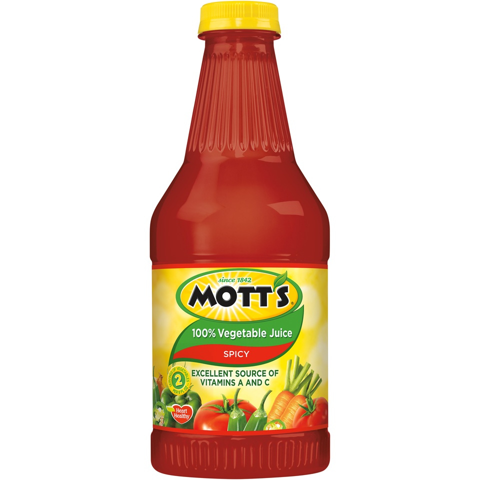 slide 1 of 1, Mott's Spicy 100% Vegetable Juice, 46 fl oz