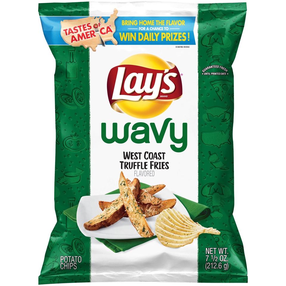 slide 2 of 4, Lay's Wavy Potato Chips West Coast Truffles Fries, 7.5 oz