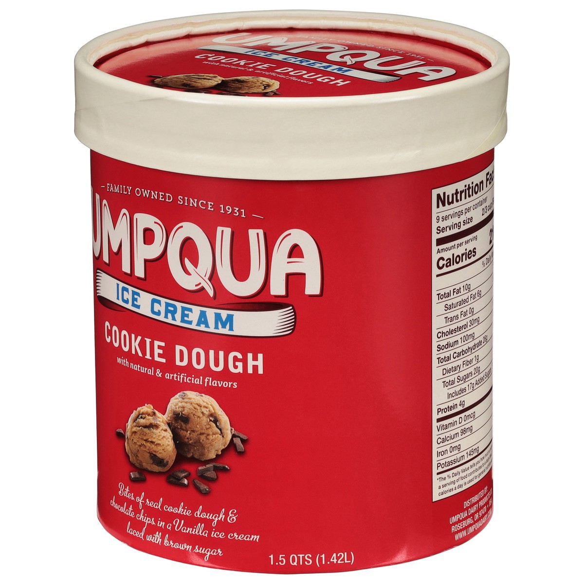 slide 3 of 9, Umpqua Cookie Dough Ice Cream 1.5 qt, 1.5 qt