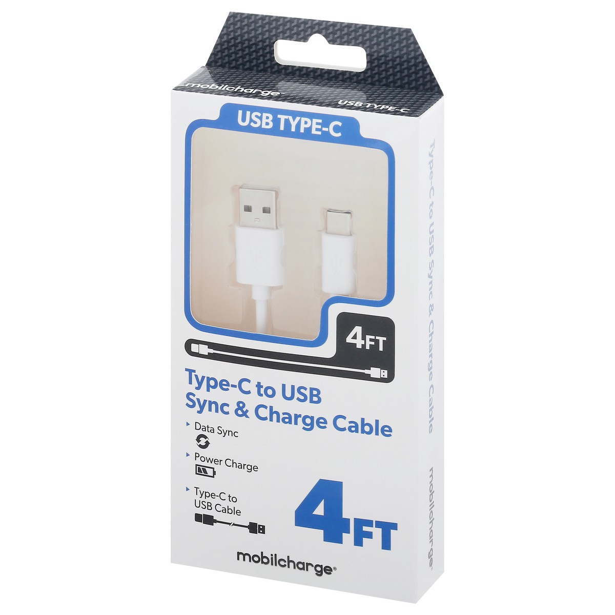 slide 6 of 11, MobilCharge 4 Feet Type-C To USB Sync & Charge Cable 1 ea Box, 1 ct