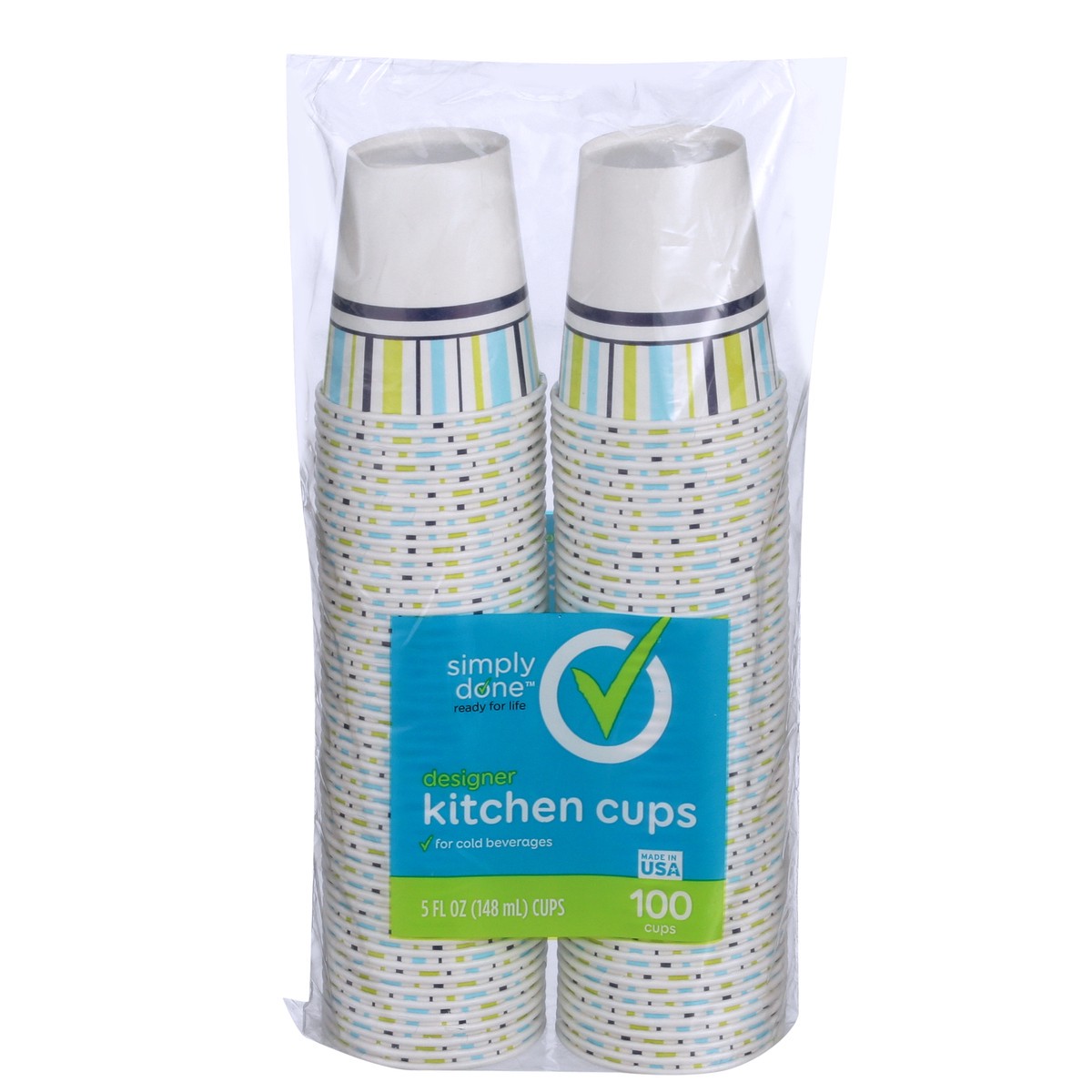 slide 1 of 8, Simply Done Designer Kitchen Cups, 100 ct; 5 oz