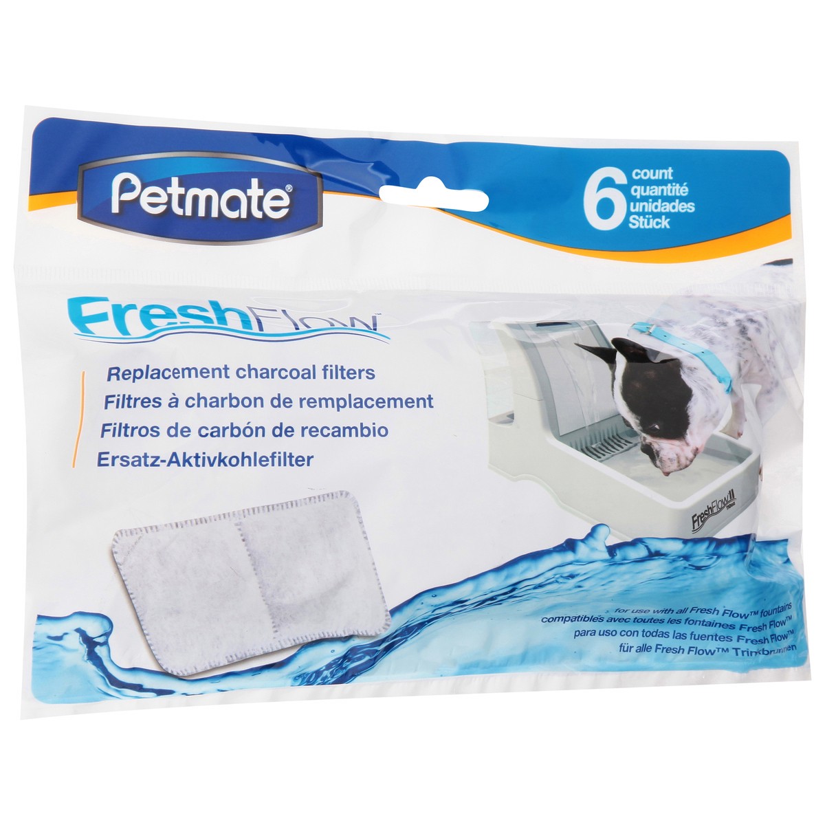 slide 8 of 9, Petmate Fresh Flow Replacement Replacement Charcoal Filters 6 ea, 6 ct