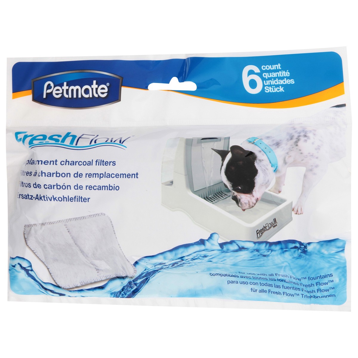 slide 3 of 9, Petmate Fresh Flow Replacement Replacement Charcoal Filters 6 ea, 6 ct