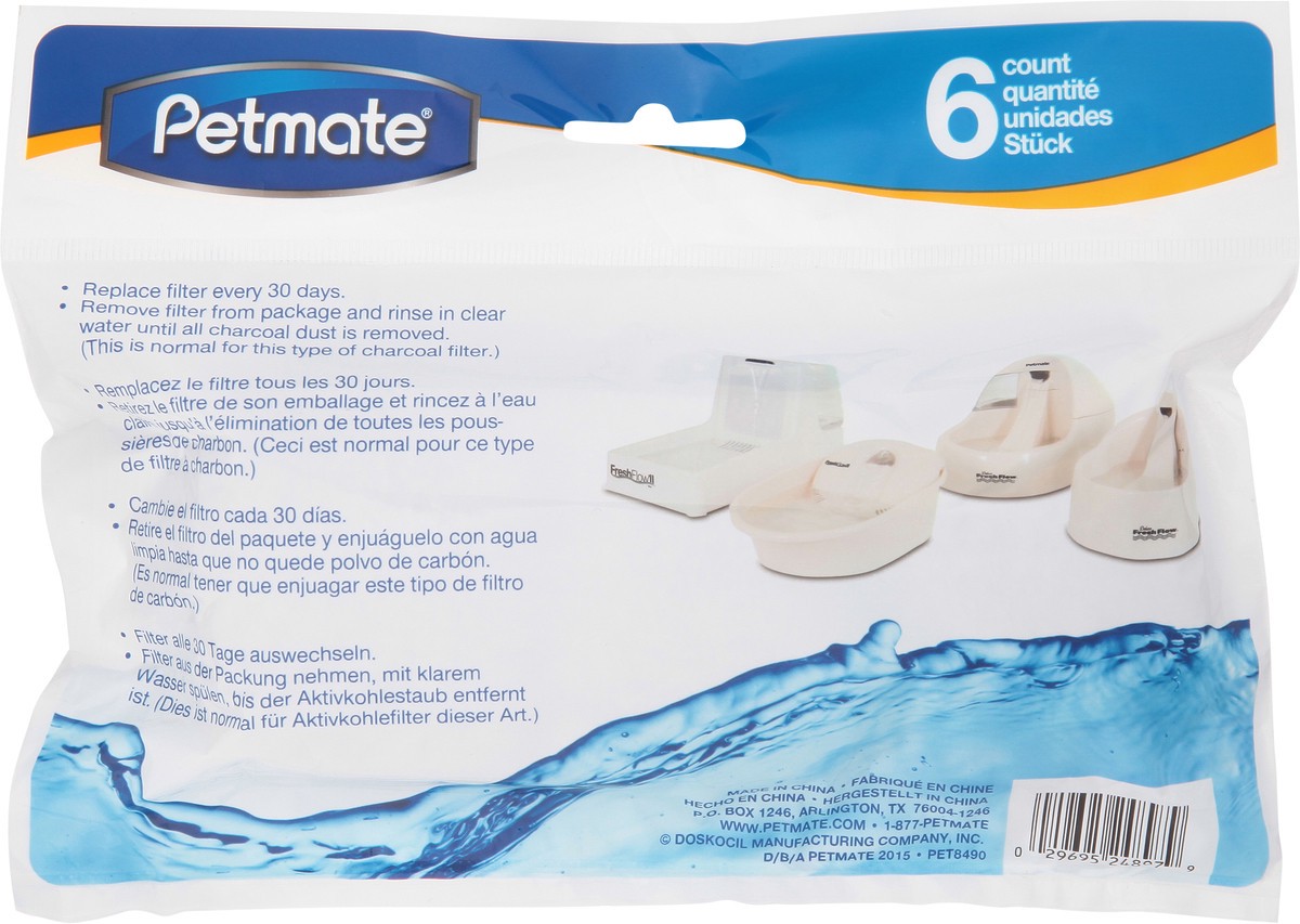 slide 4 of 9, Petmate Fresh Flow Replacement Replacement Charcoal Filters 6 ea, 6 ct