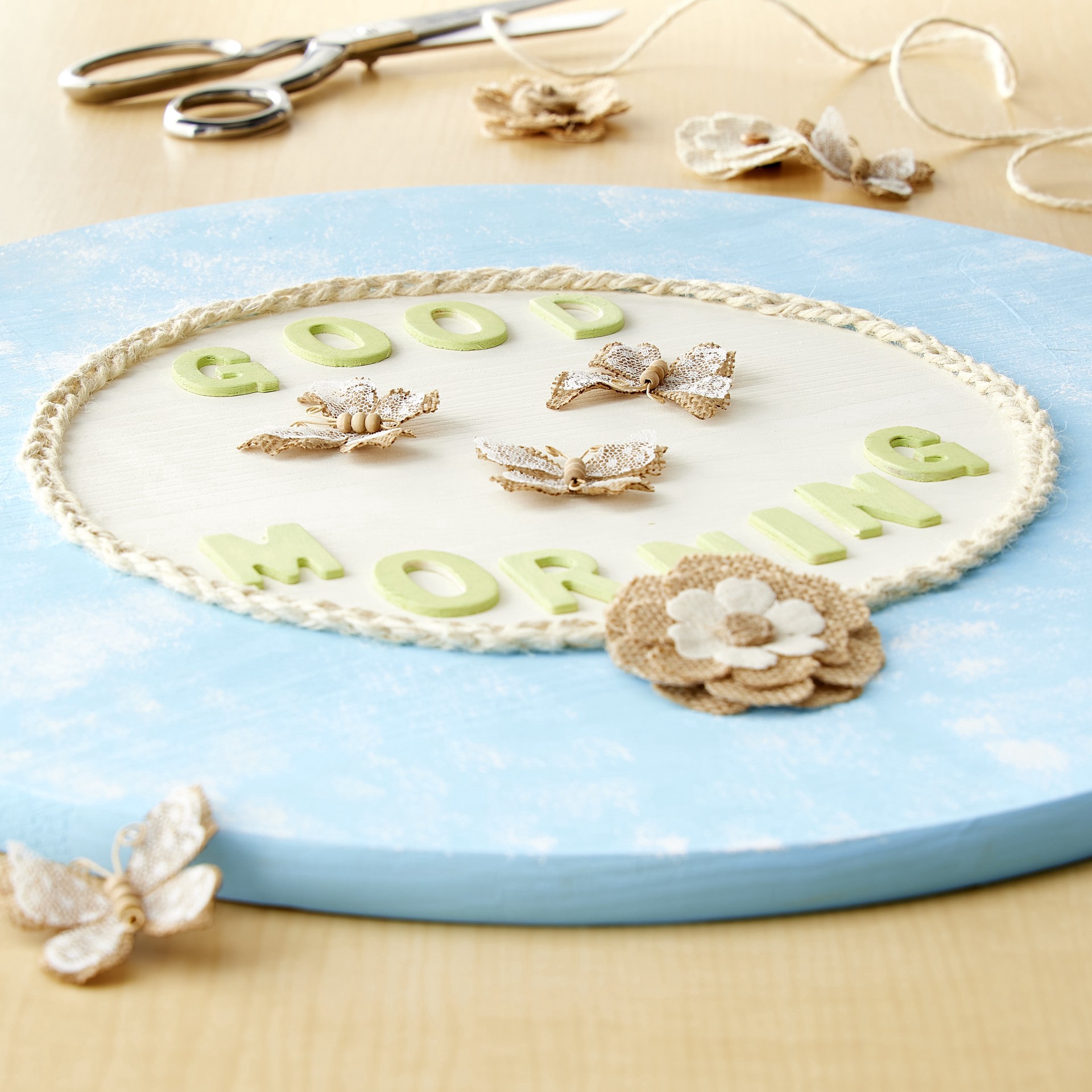 slide 5 of 5, 18" Unfinished Wooden Circle Plaque By Make Market, 18 in