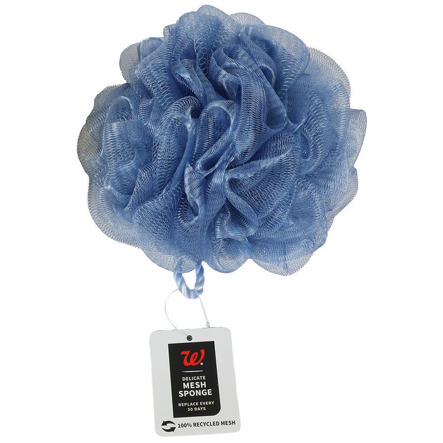 slide 1 of 3, Walgreens Delicate Mesh Bath Sponge, 1 ct