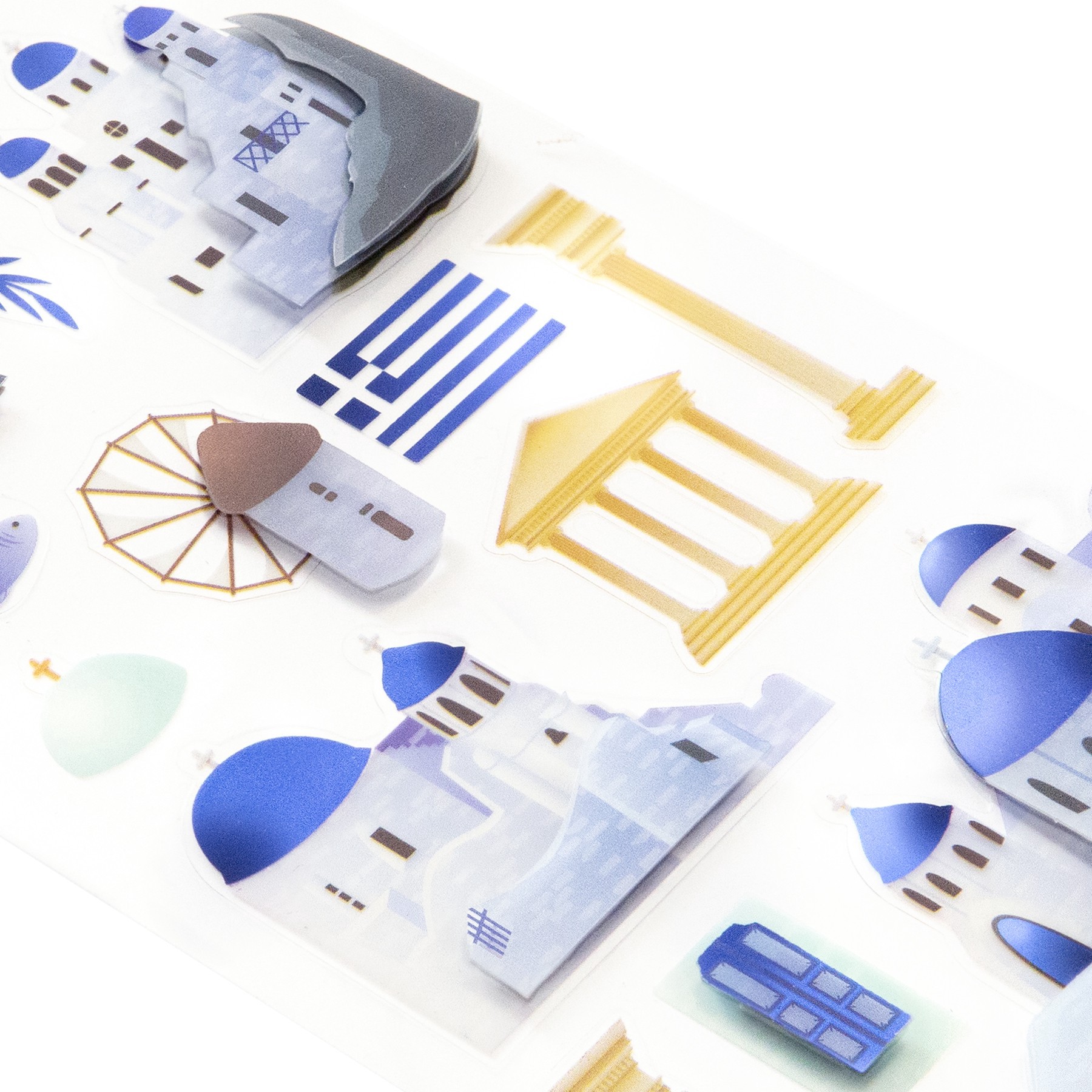 slide 2 of 6, Greece Dimensional Stickers By Recollections, 3.875 in x 7 in