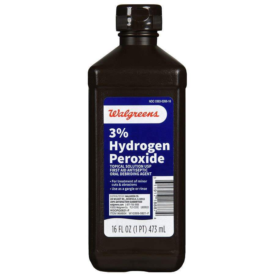 slide 5 of 5, Walgreens Hydrogen Peroxide 3%, 16 oz